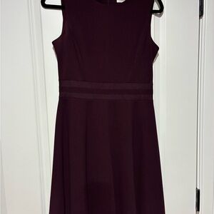 Calvin Klein Maroon A-Line Sleeveless Mini Dress